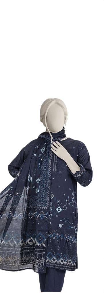 Unstitched Printed Lawn Suit view 2