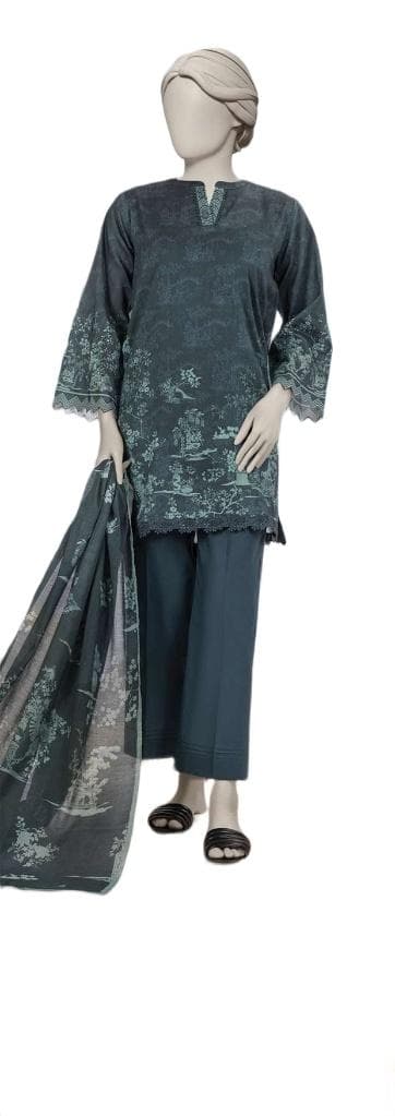 Unstitched Printed Lawn Suit