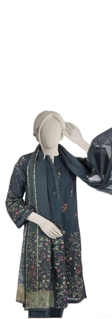Unstitched Printed Lawn Suit view 2