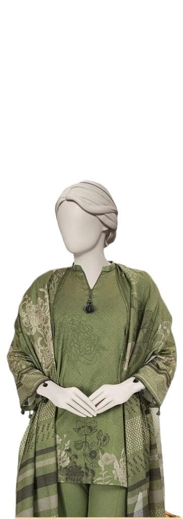 Unstitched Printed Lawn Suit view 2