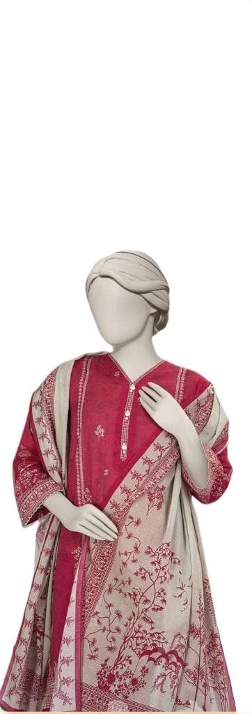 Unstitched Printed Lawn Suit view 2