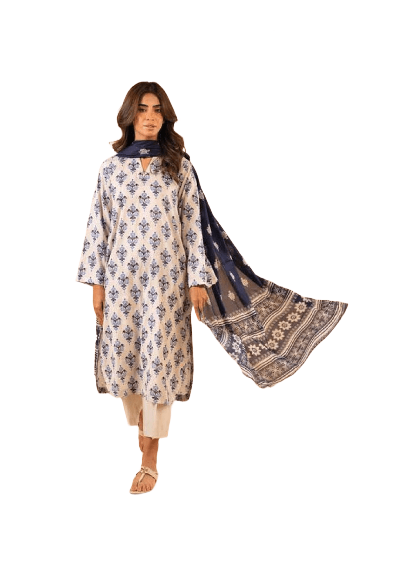 Unstitched Printed 3 Pcs Suit