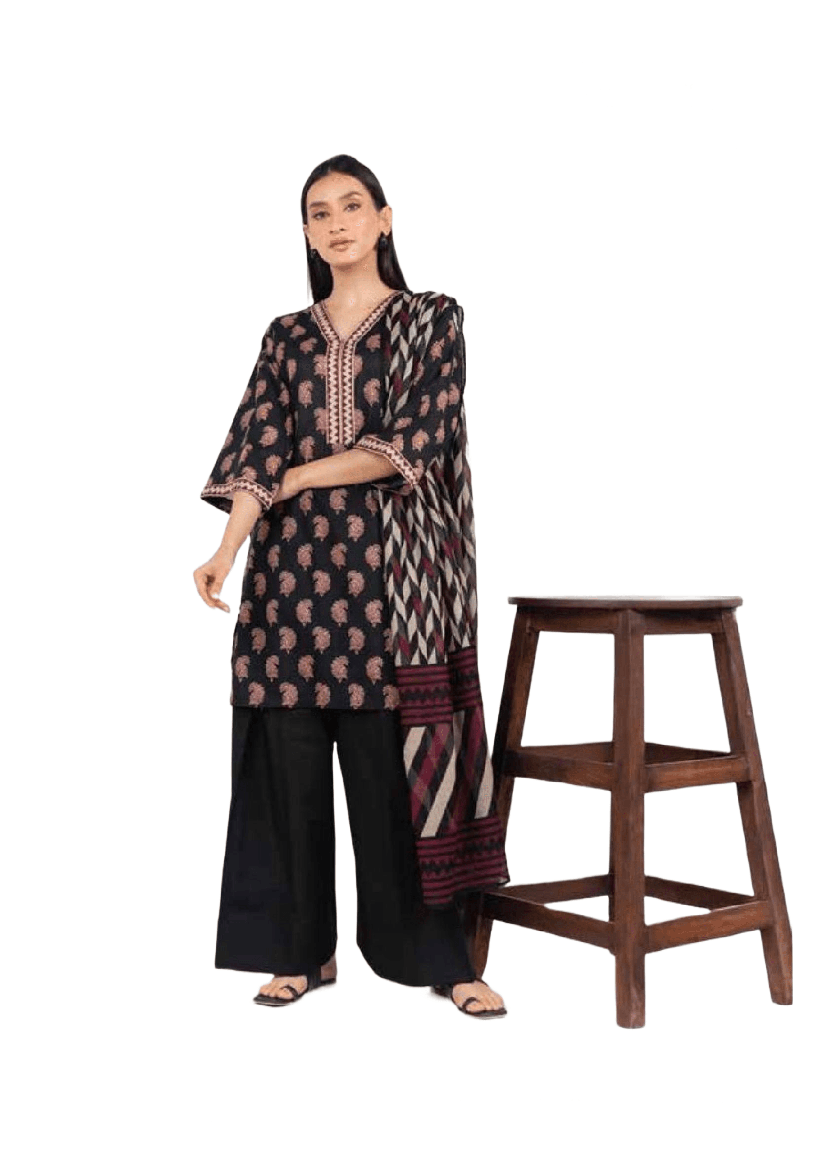 Unstitched Printed 3 Pcs Suit