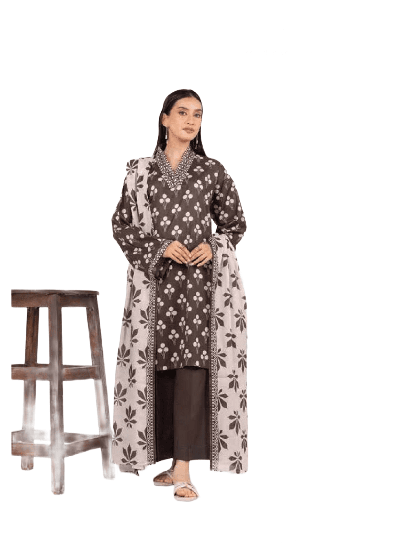 Unstitched Printed 3 Pcs Suit