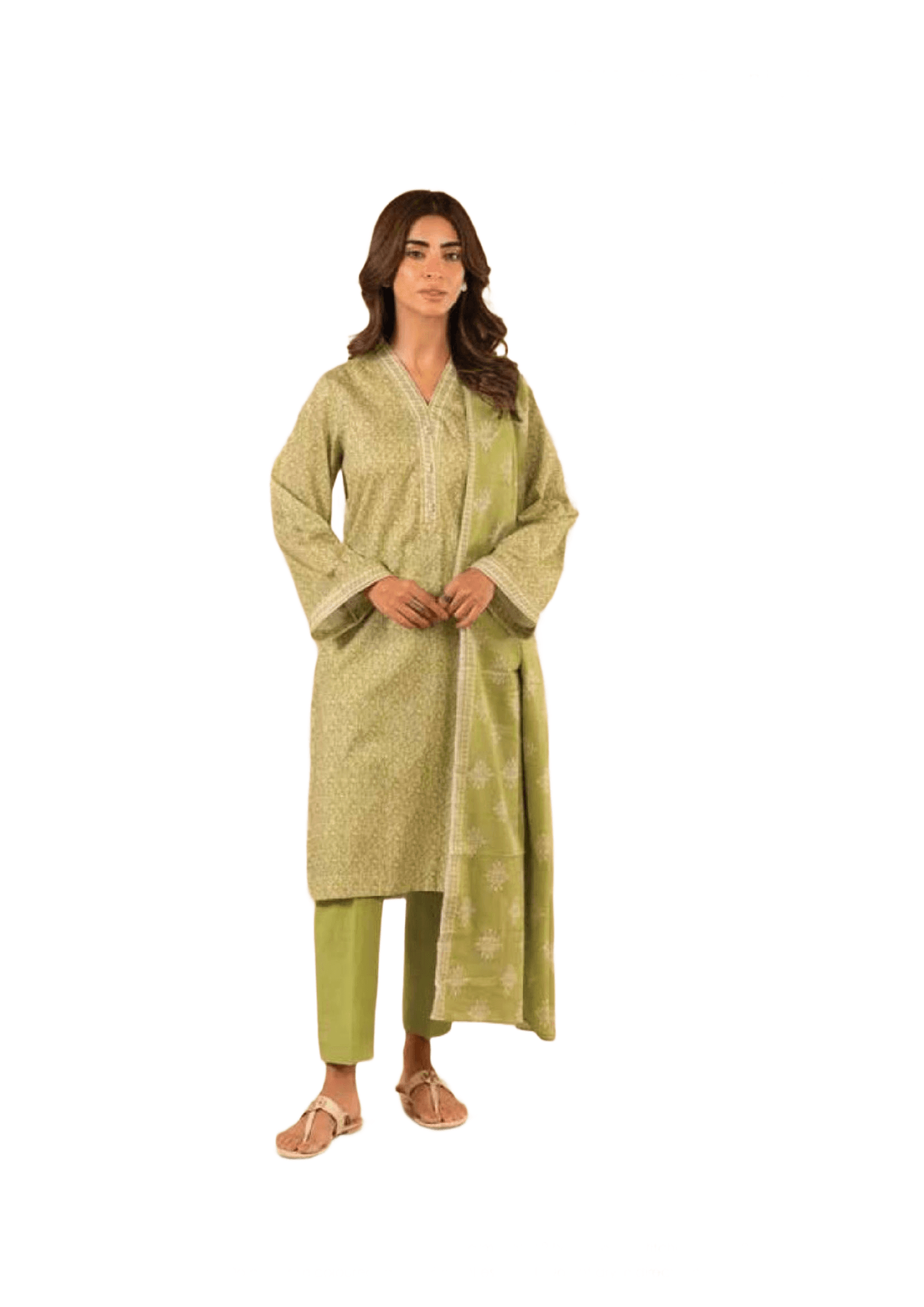 Unstitched Printed 3 Pcs Suit