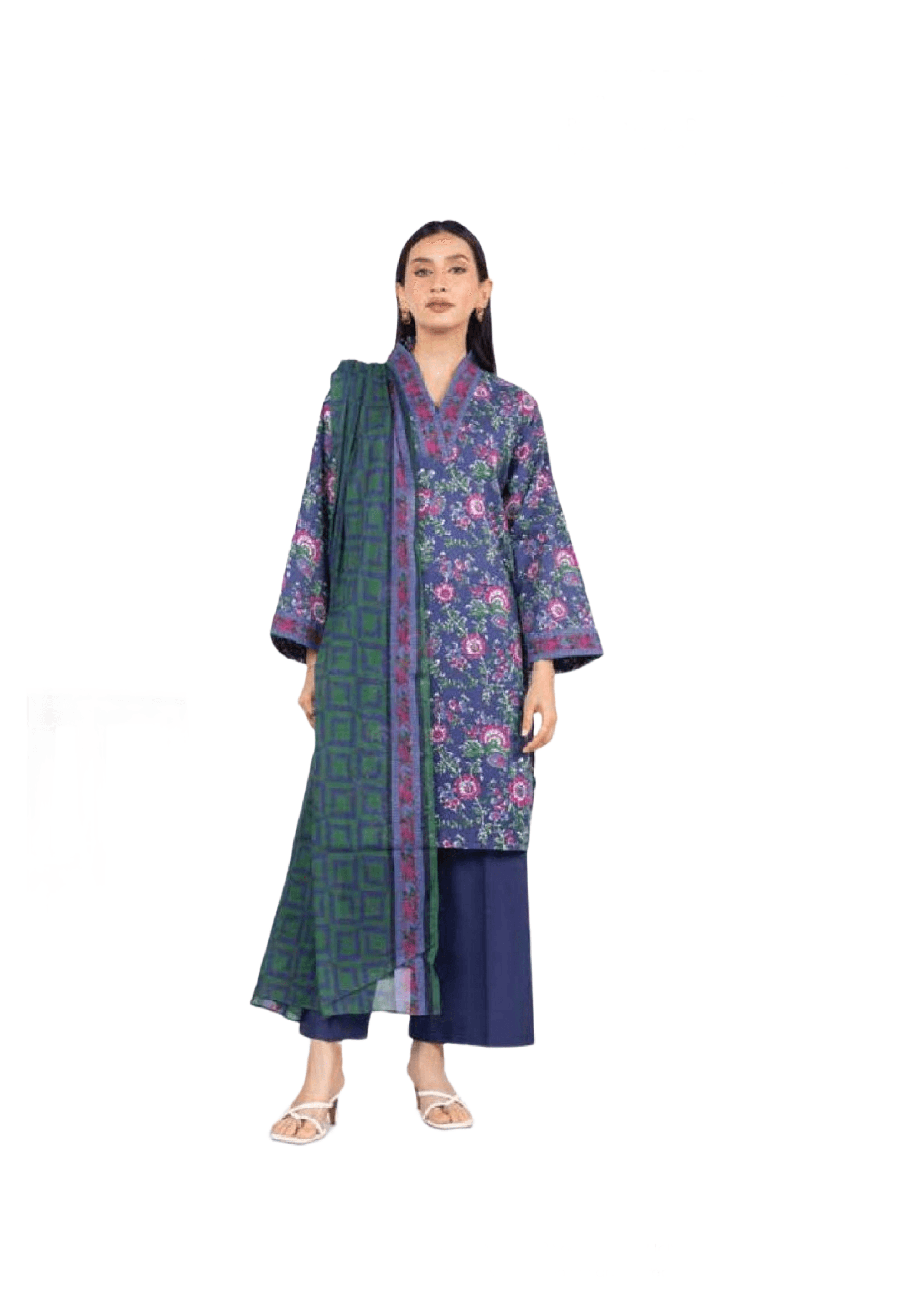 Unstitched Printed 3 Pcs Suit