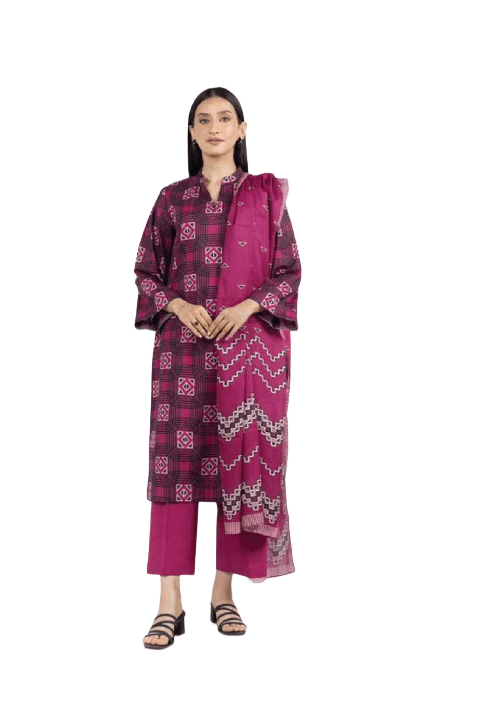 Unstitched Printed 3 Pcs Suit