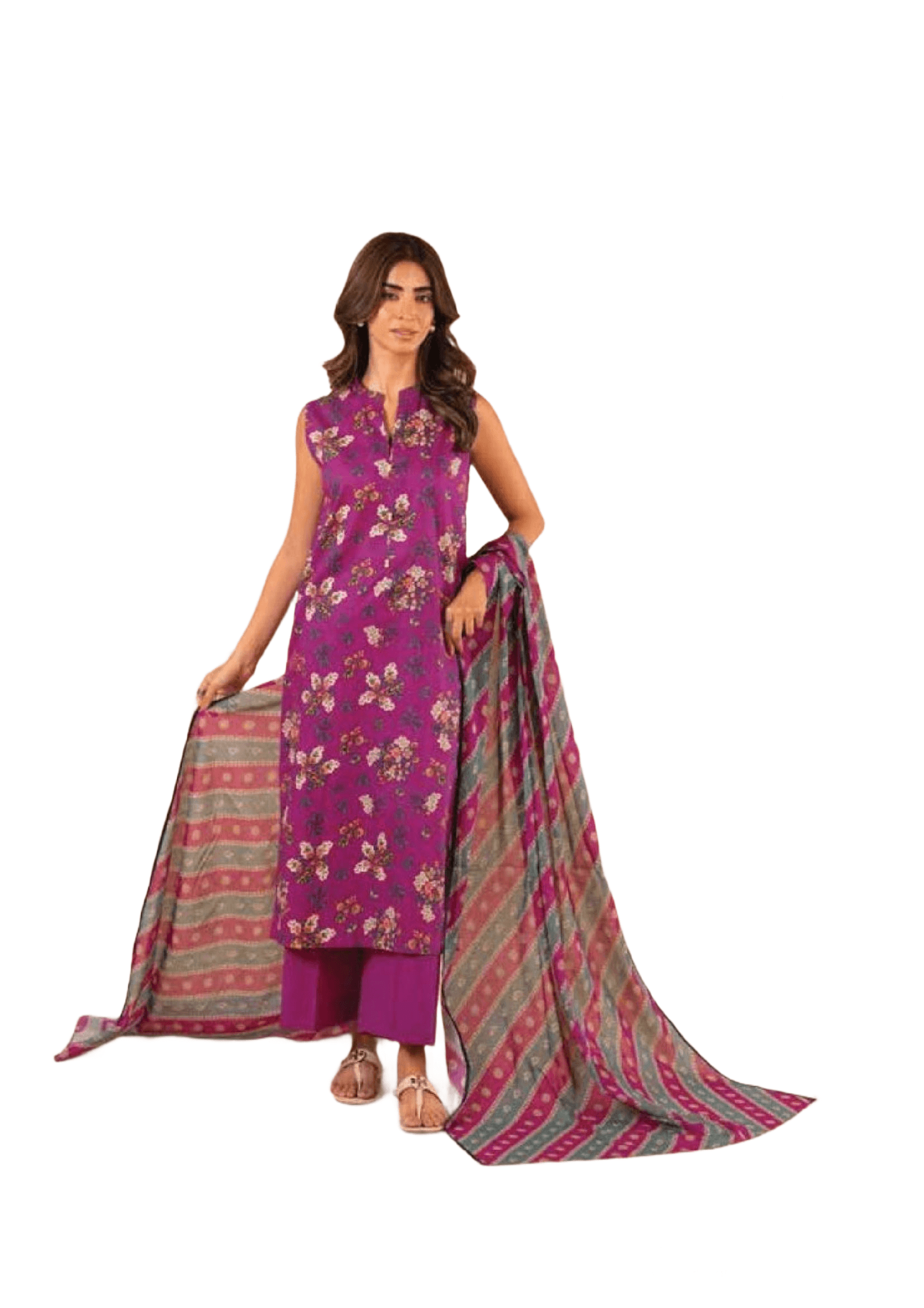Unstitched Printed 3 Pcs Suit