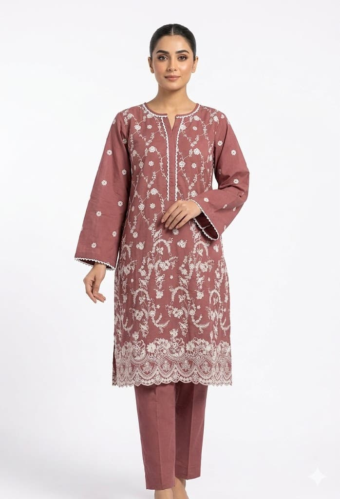 Embroiderd Stitched 2 pcs
