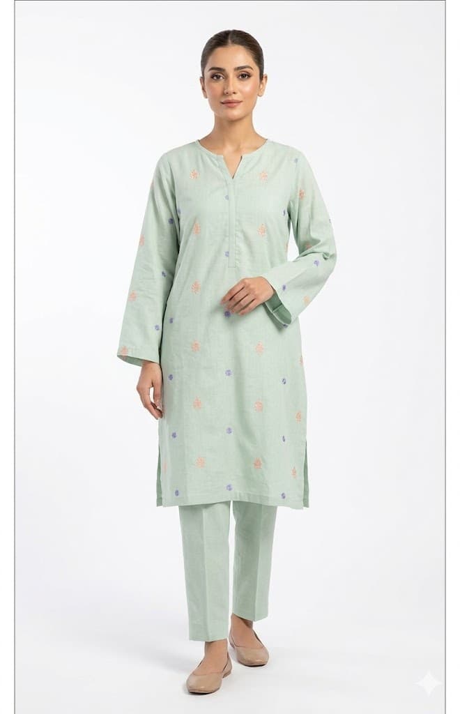 Embroiderd Stitched 2 pcs view 1