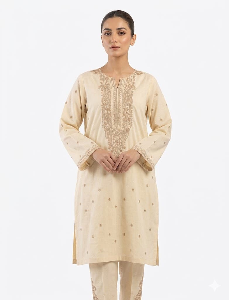 Embroiderd Stitched 2 pcs