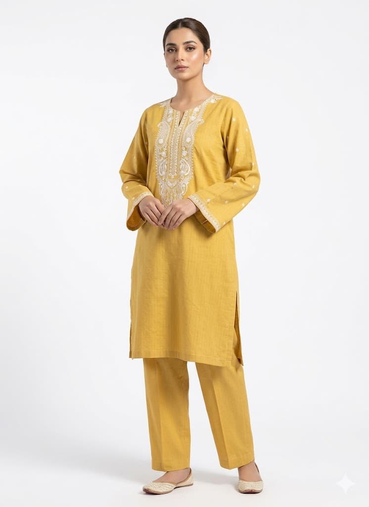 Embroiderd Stitched 2 pcs