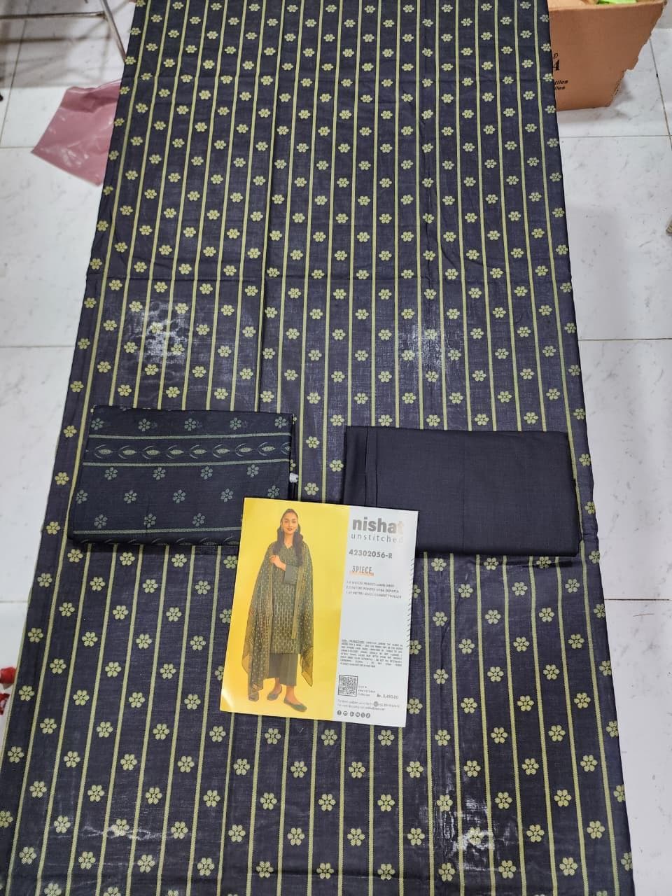 Unstitched Printed 3 Pcs Suit view 2