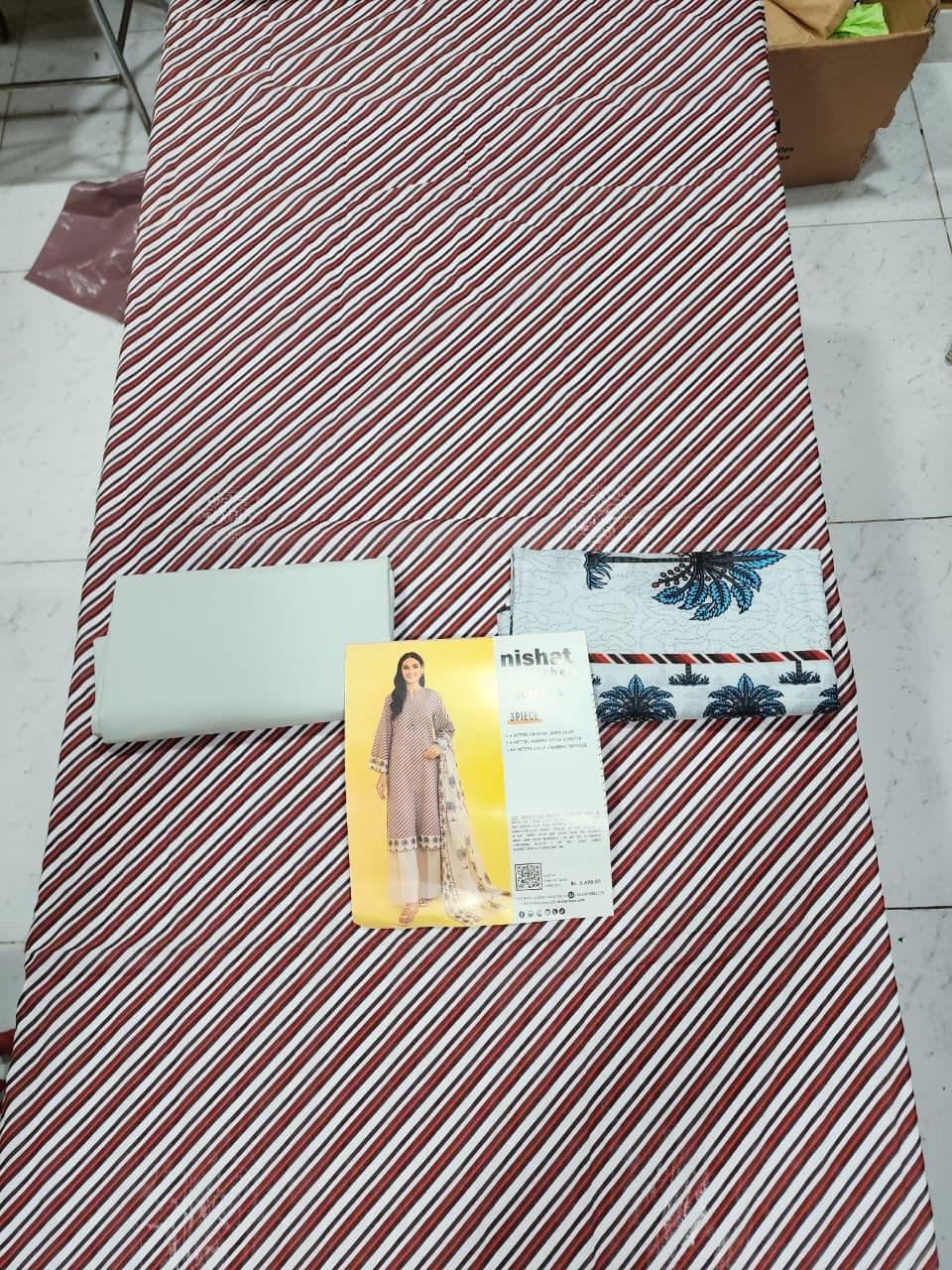 Unstitched Printed 3 Pcs Suit view 2